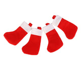 Maxbell Christmas Tableware Silverware Sleeve Pocket Wrapping Sack Decor Red 3