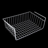 Maxbell Wire Dish Drying Rack Under Shelf Cabinet Basket for Pants Fruits Food Organizer White - Aladdin Shoppers