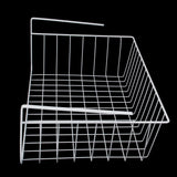 Maxbell Wire Dish Drying Rack Under Shelf Cabinet Basket for Pants Fruits Food Organizer White - Aladdin Shoppers