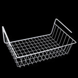 Maxbell Wire Dish Drying Rack Under Shelf Cabinet Basket for Pants Fruits Food Organizer White - Aladdin Shoppers