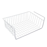 Maxbell Wire Dish Drying Rack Under Shelf Cabinet Basket for Pants Fruits Food Organizer White - Aladdin Shoppers
