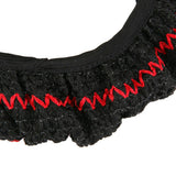 Maxbell 4xBreathable Car Steering Wheel Cover Black+Red 38cm Anti-slip Universal