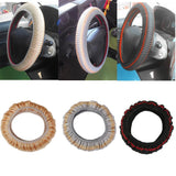 Maxbell 4xBreathable Car Steering Wheel Cover Black+Red 38cm Anti-slip Universal