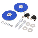 Maxbell Universal Racing Mount Bonnet Hood Latch Pin Lock Key Locking Kit Blue