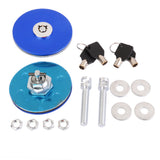 Maxbell Universal Racing Mount Bonnet Hood Latch Pin Lock Key Locking Kit Blue