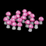 Maxbell Miniature Mushroom Mini Fairy Garden Craft Micro Decor Pink Purple Yellow