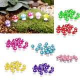 Maxbell Miniature Mushroom Mini Fairy Garden Craft Micro Decor Pink Purple Yellow