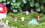 Maxbell Miniature Mushroom Mini Fairy Garden Craft Micro Decor Pink Purple Yellow