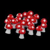 Maxbell 25x20x Miniature Mushroom Fairy Garden Terrarium Decor Bonsai Craft Red