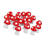 Maxbell 25x20x Miniature Mushroom Fairy Garden Terrarium Decor Bonsai Craft Red