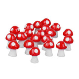 Maxbell 25x20x Miniature Mushroom Fairy Garden Terrarium Decor Bonsai Craft Red