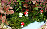 Maxbell 25x20x Miniature Mushroom Fairy Garden Terrarium Decor Bonsai Craft Red