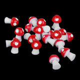 Maxbell 25x20x Miniature Mushroom Fairy Garden Terrarium Decor Bonsai Craft Red