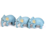 Maxbell Glass Terrarium Flower Vase Candlestick+10pcs Mini Elephant+1pc Bonsai Fence