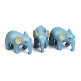 Maxbell Glass Terrarium Flower Vase Candlestick+10pcs Mini Elephant+1pc Bonsai Fence