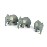 Maxbell Glass Terrarium Flower Vase Candlestick+10pcs Mini Elephant+1pc Bonsai Fence