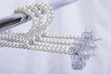 Maxbell 5x Pearl Beaded Clothes Pants Hanger Trousers Dress Holder with Clip White - Aladdin Shoppers