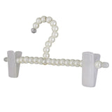 Maxbell 5x Pearl Beaded Clothes Pants Hanger Trousers Dress Holder with Clip White - Aladdin Shoppers