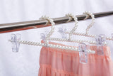 Maxbell 5x Pearl Beaded Clothes Pants Hanger Trousers Dress Holder with Clip White - Aladdin Shoppers