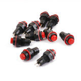 Maxbell 6x10 x Car Boat Locking Dash ON-OFF Push Button 2-Pin Latching Switch Red