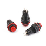 Maxbell 6x10 x Car Boat Locking Dash ON-OFF Push Button 2-Pin Latching Switch Red