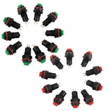 Maxbell 4x10 x Car Boat Locking Dash ON-OFF Push Button 2-Pin Latching Switch Red