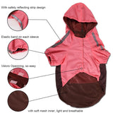 Maxbell Maxbell Pet Large Dog Rain Slicker Raincoat Size XL - Pink with dark coffe
