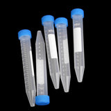 Maxbell 15pcs 10+15+50ml Plastic Graduated Centrifuge Tube Lab Test Sample Container