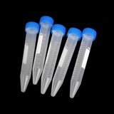 Maxbell 15pcs 10+15+50ml Plastic Graduated Centrifuge Tube Lab Test Sample Container