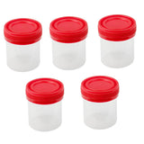 Maxbell 4x5x 40ml Plastic Graduated Measuring Specimen Cup Sterile Container with Lid