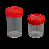 Maxbell 4x5x 40ml Plastic Graduated Measuring Specimen Cup Sterile Container with Lid