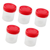 Maxbell 4x5x 40ml Plastic Graduated Measuring Specimen Cup Sterile Container with Lid