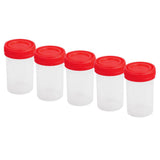 Maxbell 15x5x 60ml Plastic Graduated Measuring Specimen Cup Sterile Container with Lid