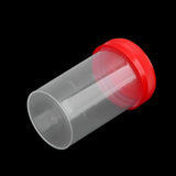 Maxbell 25x5x 60ml Plastic Graduated Measuring Specimen Cup Sterile Container with Lid