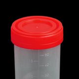 Maxbell 25x5x 60ml Plastic Graduated Measuring Specimen Cup Sterile Container with Lid
