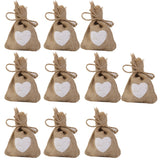 Maxbell 10pcs Linen Bag Sack Drawstring Jewelry Bags Candy Beads Gift Party Pouch
