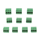 Maxbell 4x10pcs 3Pin Plug-in Terminal Block DG128 Screw KF128-3P Pitch 5.08MM 300V/10A