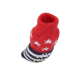 Maxbell Maxbell Pet Dog Puppy Shoes Slippers Non-Slip Socks Star Stripes w/ Paw Prints XL