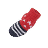 Maxbell Maxbell Pet Dog Puppy Shoes Slippers Non-Slip Socks Star Stripes w/ Paw Prints XL