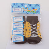 Maxbell Maxbell Pet Dog Puppy Shoes Slippers Non-Slip Socks Shoelace Pattern w/ Paw Prints L