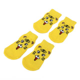 Maxbell Maxbell Tiger Pattern Pet Dog Puppy Cat Non-slip Socks with Cute Paw Prints Size S