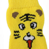 Maxbell Maxbell Tiger Pattern Pet Dog Puppy Cat Non-slip Socks with Cute Paw Prints Size S