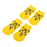Maxbell Maxbell Tiger Pattern Pet Dog Puppy Cat Non-slip Socks with Cute Paw Prints Size M