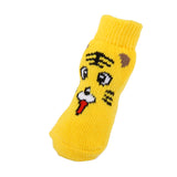 Maxbell Maxbell Tiger Pattern Pet Dog Puppy Cat Non-slip Socks with Cute Paw Prints Size M