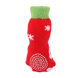 Maxbell Maxbell Christmas Snowman Pet Dog Puppy Cat Non-Slip Socks with Paw Prints Size M