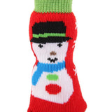Maxbell Maxbell Christmas Snowman Pet Dog Puppy Cat Non-Slip Socks with Paw Prints Size M