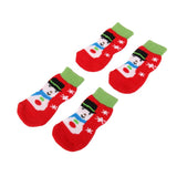 Maxbell Maxbell Christmas Snowman Pet Dog Puppy Cat Non-Slip Socks with Paw Prints Size XL