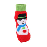 Maxbell Maxbell Christmas Snowman Pet Dog Puppy Cat Non-Slip Socks with Paw Prints Size XL