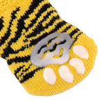 Maxbell Maxbell Pet Dog Puppy Cat Non-Slip Non-skid Shoes Slippers Socks Yellow Size S