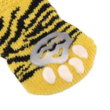Maxbell Maxbell Pet Dog Puppy Cat Non-Slip Non-skid Shoes Slippers Socks Yellow Size XL